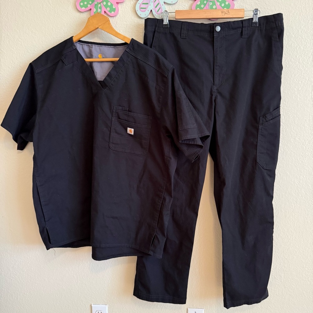 Carhartt Men's Black Scrubs Pants Set Size XL